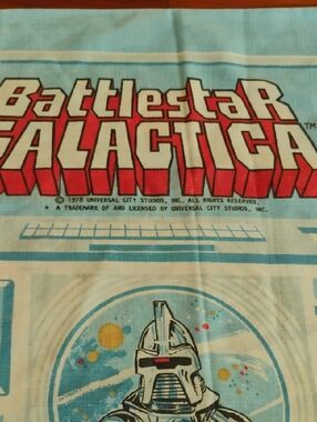 Battleship Galactica 1978 Universal Studios Pillowcase VNVC  U.S.A.  100% COTTON